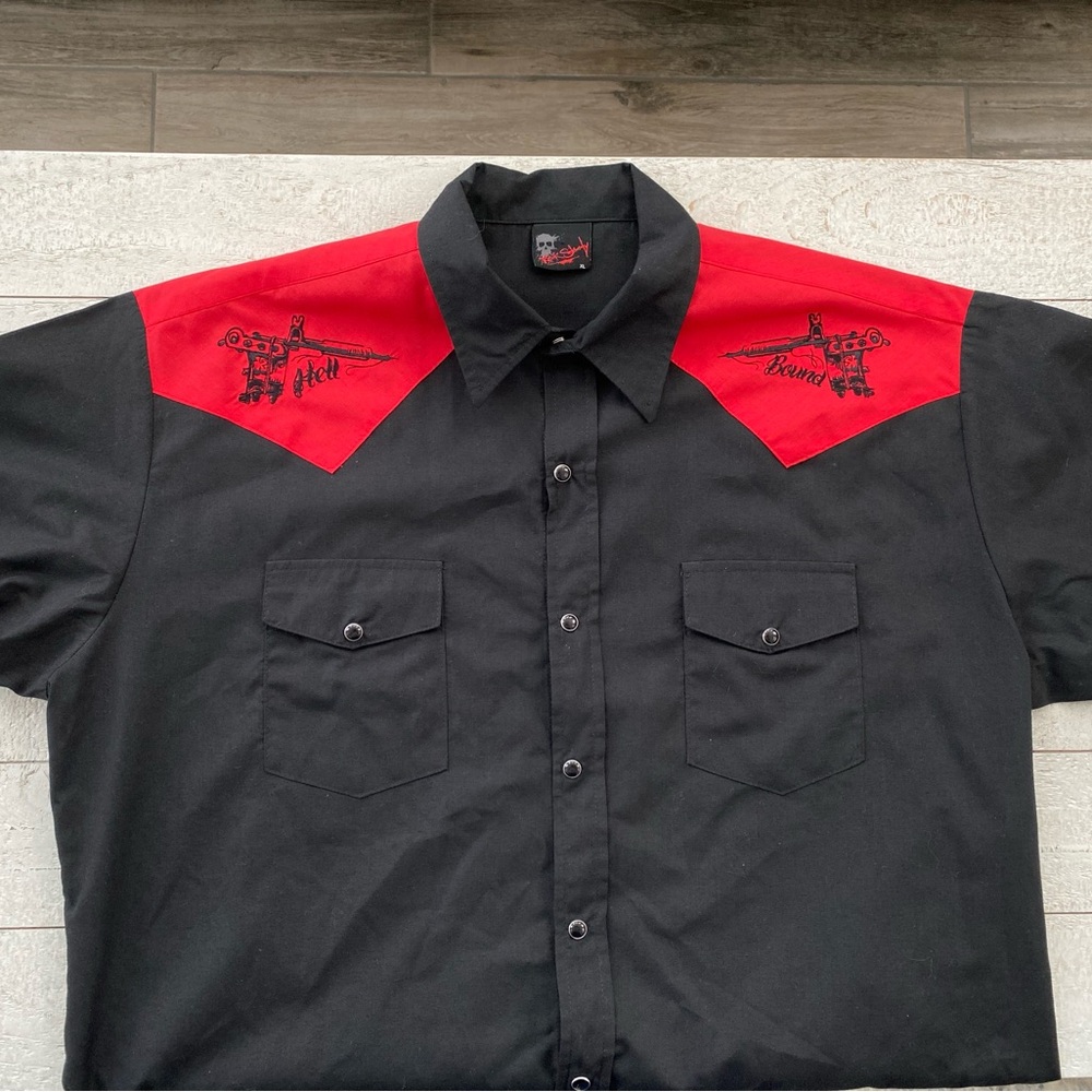 RockSteady Pearl Snap Men’s Shirt Rockabilly Bowling Retro Vacation Motorcycle